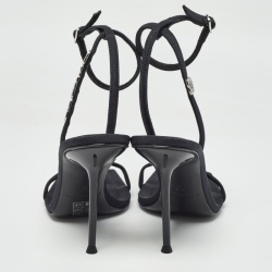 Pre Owned Alexander Wang Black Fabric Julie Sandals Size 39