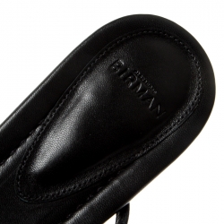 Alexandre Birman Black Leather Strappy Flat Sandals Size 39