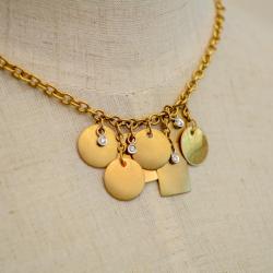 Alfieri & St. John Diamond & Gold Geometric Charms Necklace