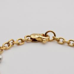 Pre Owned Alfieri & St. John Diamond and Gold Bracelet With Yellow Gold Geometric Charms  