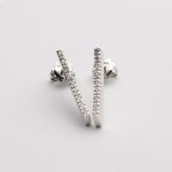 Alfieri & St. John Diamond Linear White Gold Earrings