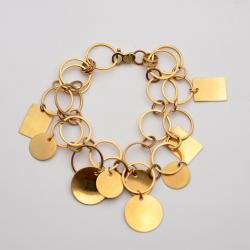 Alfieri & St. John 18K Charms Bracelet With Round Chain Link