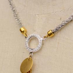 Alfieri & St. John Diamond Chain Neklace with Gold Charms