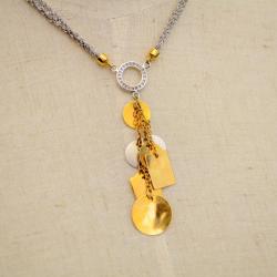 Alfieri & St. John Diamond Chain Neklace with Gold Charms