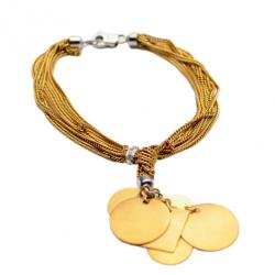 Alfieri & St. John Diamond and Yellow Gold Charms Bracelet 
