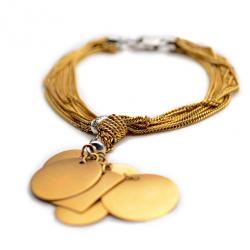 Alfieri & St. John Diamond and Yellow Gold Charms Bracelet 