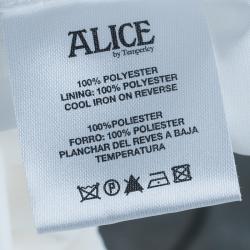 Alice by Temperley White Long Rose Pleated Dress M