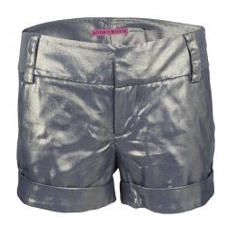 Alice + Olivia Metallic Eric Cuffed Iridescent Shorts S