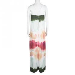 Pre Owned Alice + Olivia Watercolor Strapless Yullisa Maxi Dress M