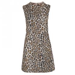 Alice + Olivia Leopard Print Cutout Sleeveless Dress M