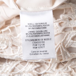 Pre Owned Alice + Olivia Cream Floral Lace Jayce Mini Skirt S