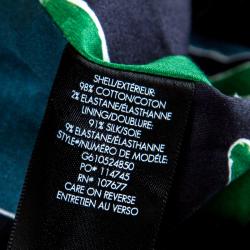 Pre Owned Alice+Olivia Black Tulip Printed Cotton High Low Sleeveless Beckie Gown XS