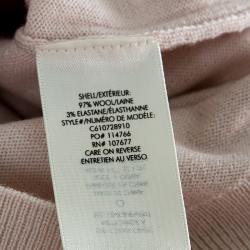 Alice + Olivia Blush Pink Wool Denny Strass Lip Slogan Sweater L