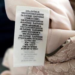 Pre Owned Alice + Olivia Champagne Floral Lace Cap Sleeve Marita Bodysuit S