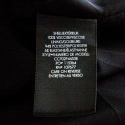 Pre Owned Alice + Olivia Black Floral Print Cold Shoulder Belted Karina Shirt Dress S