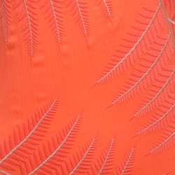 Pre Owned Alice + Olivia Coral Embroidered Silk Chiffon T-Back Kelly Maxi Dress M