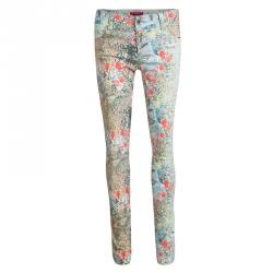 Alice + Olivia Multicolor Floral Printed Skinny Jeans S