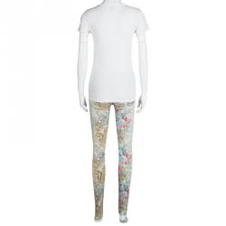 Alice + Olivia Multicolor Floral Printed Skinny Jeans S