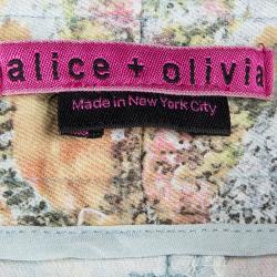 Alice + Olivia Multicolor Floral Printed Skinny Jeans S