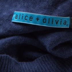 Pre Owned Alice + Olivia Navy Blue Crystal Embellished Sweater XS