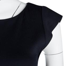 Pre Owned Alice + Olivia Navy Blue Cap Sleeve Victoria Peplum Dress M