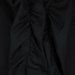 Alice + Olivia Black Wool Ruffle Detail Jacket M