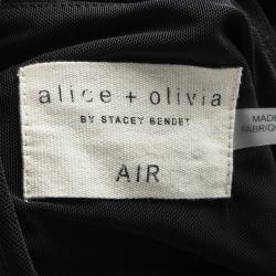 Pre Owned Alice + Olivia AIR Black Sleeveless T Back Crop Top M