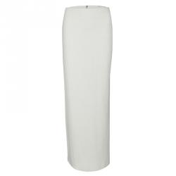 Alice + Olivia Off White Textured Crop Top and Skirt Set M