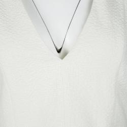 Alice + Olivia Off White Textured Crop Top and Skirt Set M