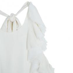 Pre Owned Alice + Olivia Halterneck Ruffle Top S