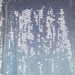 Pre Owned Alice + Olivia Blue Ombre Sequined Sleeveless Dress S