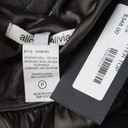 Pre Owned Alice + Olivia Grey Embellished Tiered Tutu Halter Top S