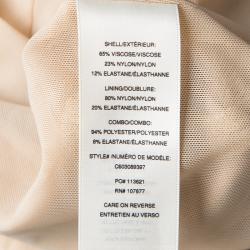 Alice + Olivia Beige Stretch Knit Gracelyn Off Shoulder Crop Top L