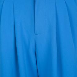 Alice + Olivia Blue Pleated High Waist Palazzo Pants XS