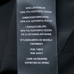 Pre Owned Alice + Olivia Black Embroidered Tulle Savanna Maxi Skirt S