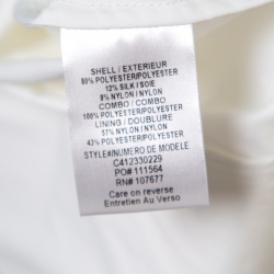 Pre Owned Alice + Olivia  White and Blue Polka Dotted Jacquard Camille Gathered Skirt S