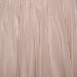 Pre Owned Alice + Olivia Beige Silk Organza Gathered Abella Ballgown Skirt S