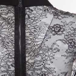 Alice + Olivia Black Crepe Lace Back Detail Sleeveless Nya Jumpsuit S