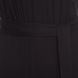 Alice + Olivia Black Crepe Lace Back Detail Sleeveless Nya Jumpsuit S