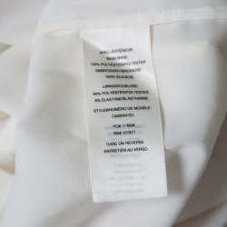 Pre Owned Alice + Olivia White and Red Floral Embroidered Tulle Off Shoulder Priya Top S