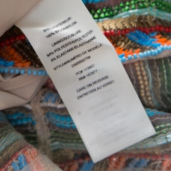 Pre Owned Alice + Olivia Multicolor Embellished V-Neck Sleeveless Venetia Dress M