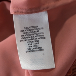 Pre Owned Alice + Olivia Salmon Pink Floral Lace Long Sleeve Pasha Top M