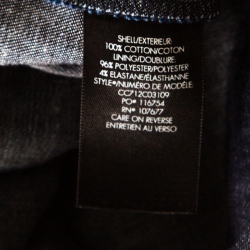 Pre Owned Alice + Olivia Indigo Dark Wash Denim Ruffle Detail Cropped Elvira Culottes L