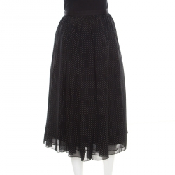 Pre Owned Alice + Olivia Black Studded Andalasia Princess Pouffe Skirt L