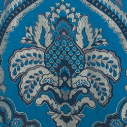 Pre Owned Alice + Olivia Blue Damask Patterned Brocade Vernon Mini Skirt XS