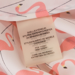 Alice + Olivia White Garden Flamingo Print Sheer Silk Willa Shirt S
