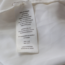 Pre Owned Alice + Olivia Off White Embroidered Silk Kelly Halter Maxi Dress M