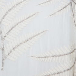 Pre Owned Alice + Olivia Off White Embroidered Silk Kelly Halter Maxi Dress M