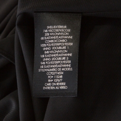 Pre Owned Alice + Olivia Black Jersey and Chiffon Off Shoulder Ilana Maxi Dress S