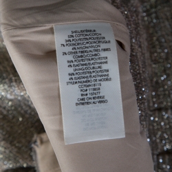 Pre Owned Alice + Olivia Gold & Beige Cotton-Blend Bouclé-Tweed Culottes S